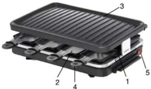 Labeled diagram of a battery pack with numbered components for identification