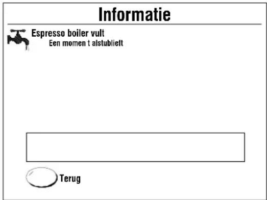 Informatie Espresso boiler vult Een moment t alstublielt Terug