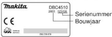 Makita DBC4510 2003 125/56 SERienummer Bouwjaar CE Temburg Germany 356.030.070