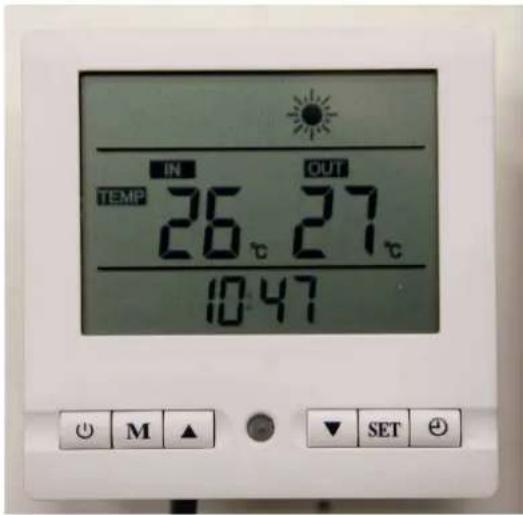 IN TEMP 26 °C 27 °C 10:47 OUT