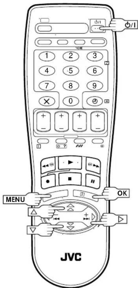 1 2 3 4 5 6 7 8 9 × 0 ? + + + + - - - - 1 ? ? MENU OK JVC