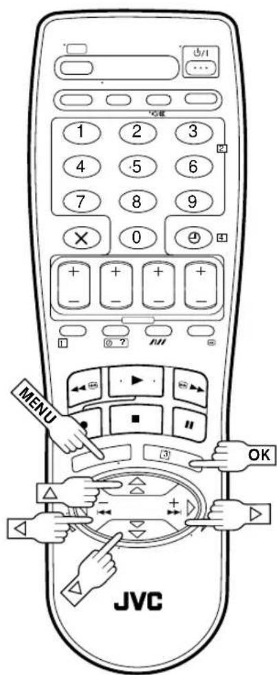 1 2 3 4 5 6 7 8 9 × 0 + + + + - - - - □ ? □ MENU OK JVC