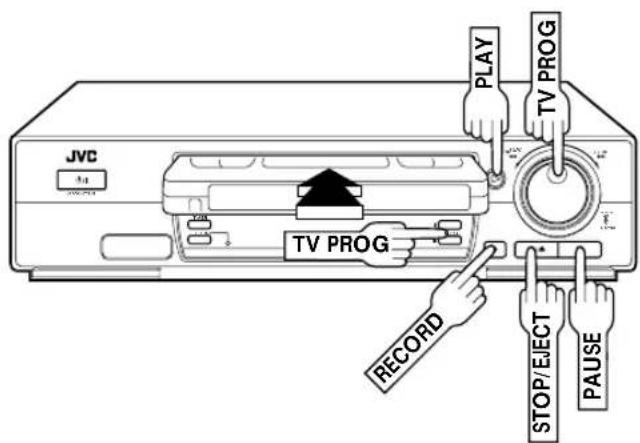 JVC PLAY TV PROG TV PROG RECORD STOP/EJECT PAUSE