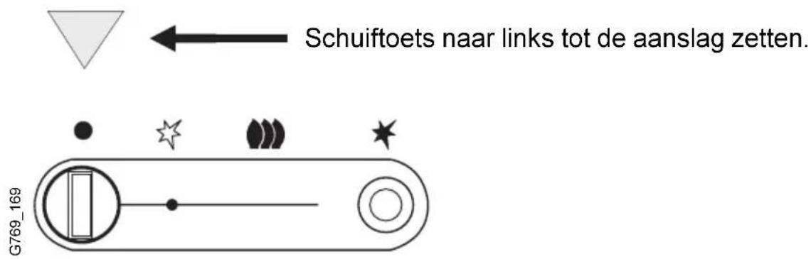 Schuiftoets naar links tot de aanslag zetten. G769_169