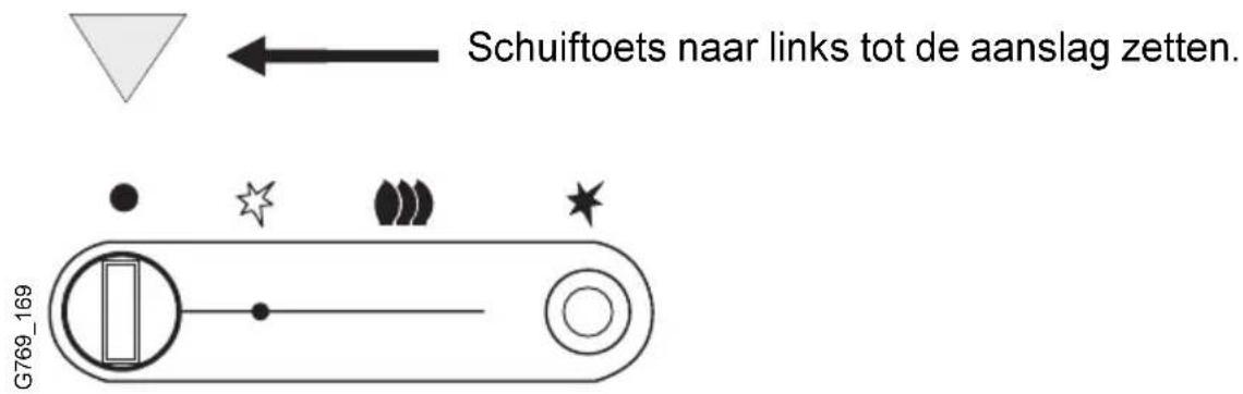 Schuiftoets naar links tot de aanslag zetten. G769_169
