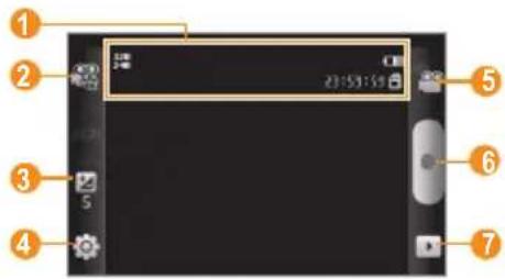 SAMSUNG Galaxy 551 i5510 - Een video-opname maken - 1