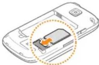 SAMSUNG Galaxy 551 i5510 - De SIM- of USIM-kaart en de batterij plaatsen - 2