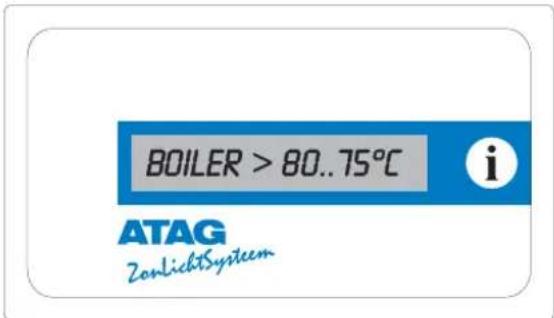 BOILER > 80..75°C i ATAG ZonlichtSystem