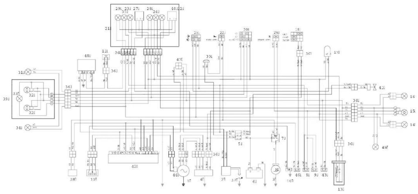 APRILIA Leonardo 250 (2006) - ELEKTRISCH SCHEMA - Leonardo 250 - 1