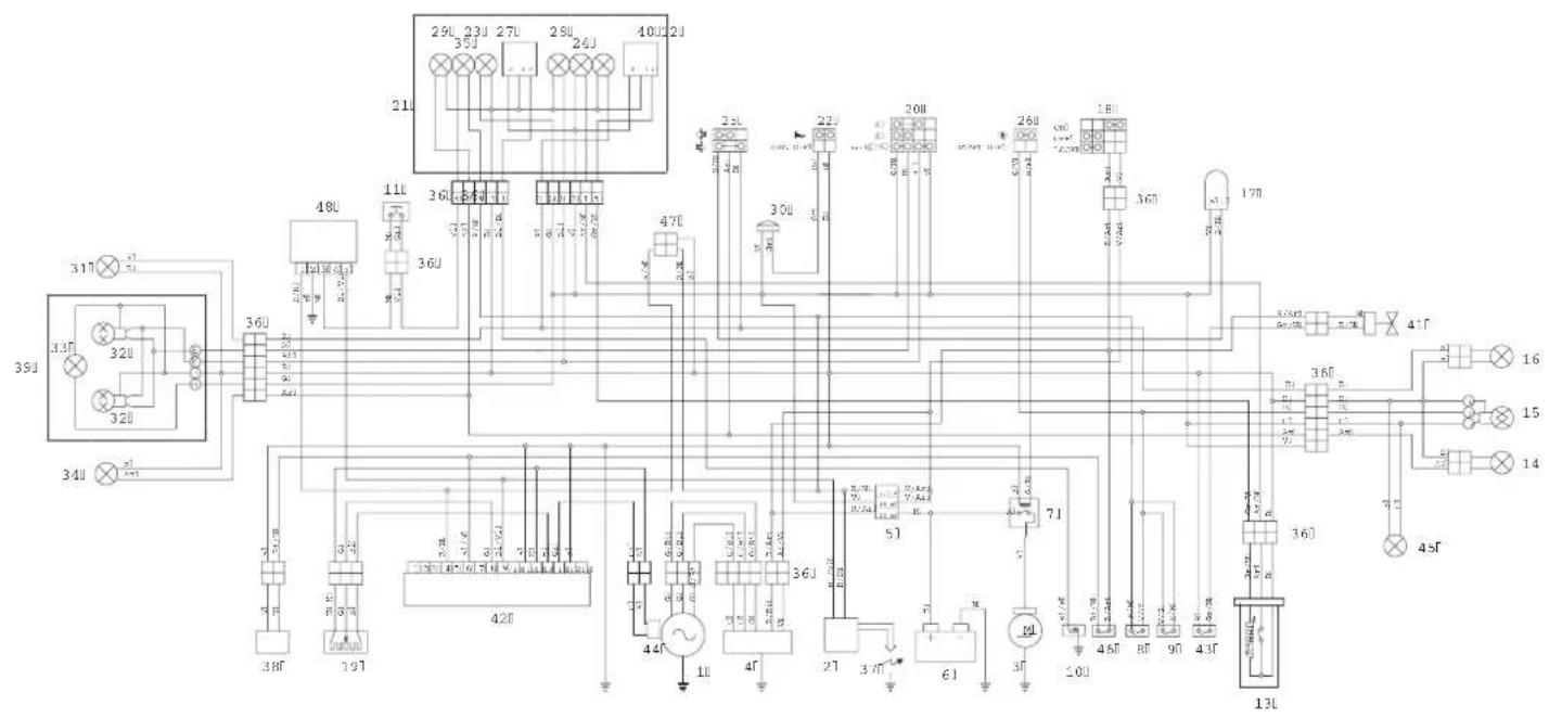 APRILIA Leonardo 125 (2006) - ELEKTRISCH SCHEMA - Leonardo 300 - 1