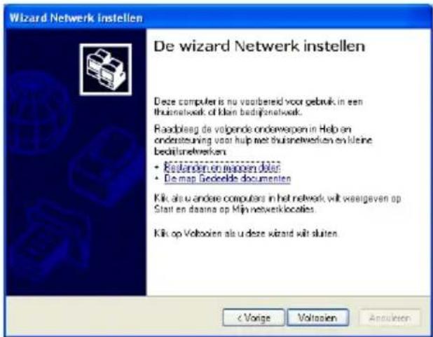 Wizard Netwerk instellen De wizard Netwerk instellen Dece computer is nu voorbereid voor gebruik in een thuisnetwerk of klam bedrijfonalnetwerk. Readpleeg de volgende onderwerpen in Heb an ondersteuning voor help met thuisnetwelken en kleine bedrijfonalnetwerken. • Reisikien op manen dole • De map g…