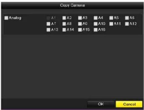 Copy Camera Analog A1 A2 A3 A4 A5 A6 A7 A8 A9 A10 A11 A12 A13 A14 A15 A16 OK Cancel
