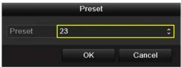 Preset Preset 23 OK Cancel