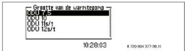 Grootte van de warmtepomp ODU 15 ODU 10 ODU 11s/t ODU 12s/t 10:28:03 6 720 804 377-36.11