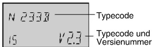 N 2338 15 V 2.3 Typecode Typecode und Versienummer