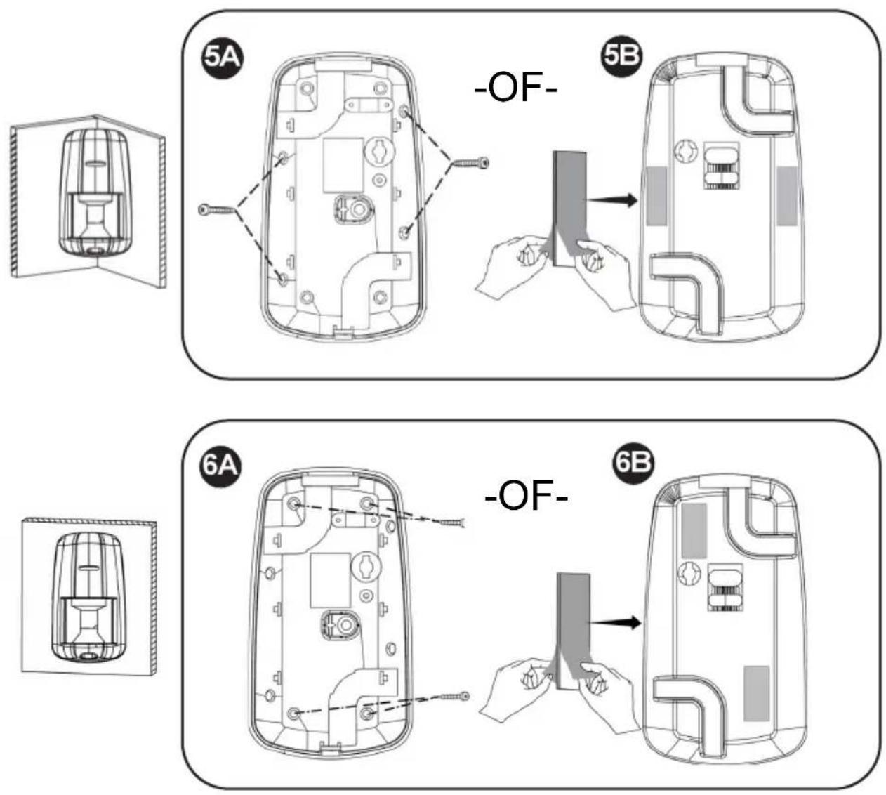 Electronics Line SecuPlace - Om een PIR-detector te installeren: - 2