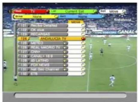 127 Pec300 Detailed 128 OK blue 129 PECARGAS 124 ANDALUCIA TV 125 MATEO 126 INJAL MADRID TV 127 CNN 128 CANALL 16:9 129 30 LATINO 130 FOR NEWS 131 NHE GRO CHANNEL 132 BTB Move CANAAL CANAL Anaductual
