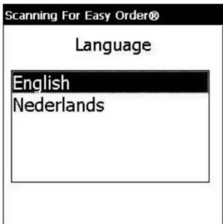 Scanning For Easy Order® Language English Nederlands