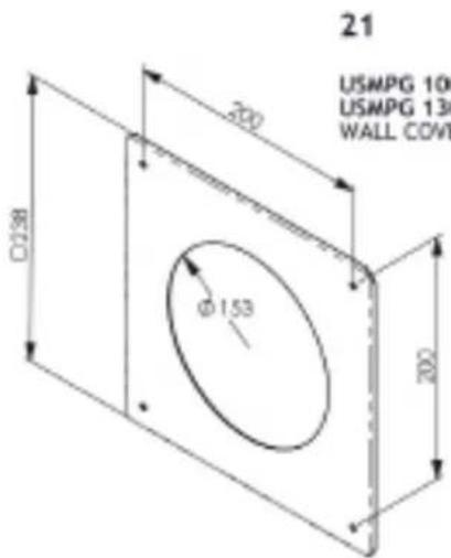 21 USMPG 100 USMPG 130 WALL COVE Ø153 Ø298 200