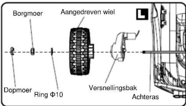 Borgmoer Aangedreven wiel Dopmoer Ring Φ10 Versnellingsbak Achteras