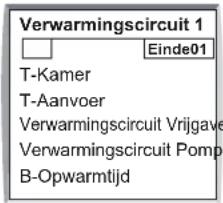 Verwarmingscircuit 1 T-Kamer T-Aanvoer Verwarmingscircuit Vrijgave Verwarmingscircuit Pomp B-Opwarmtijd