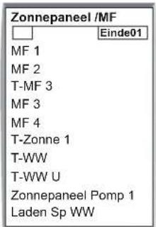 Zonnepaneel /MF Einde01 MF 1 MF 2 T-MF 3 MF 3 MF 4 T-Zonne 1 T-WW T-WW U Zonnepaneel Pomp 1 Laden Sp WW