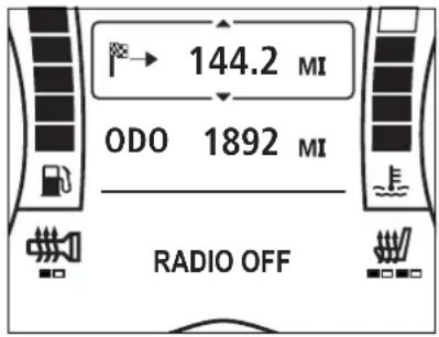 144.2 MI ODO 1892 MI RADIO OFF