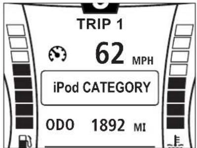 TRIP 1 62 MPH iPod CATEGORY ODO 1892 MI