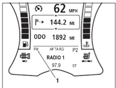 62 MPH 144.2 MI ODO 1892 MI FM AFTARG P2 RADIO 1 97.9 ST 1