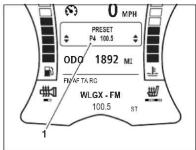 0 MPH PRESET P4 100.5 ODO 1892 MI FM AF TA RG WLGX - FM 100.5 ST 1