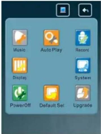 Music Auto Play Record Display System PowerOff Default Set Upgrade