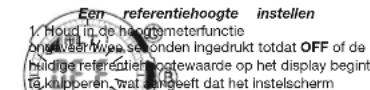 CASIO 3070 - Een referentiehoogte instellen - 1