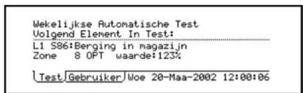 Wekelijkse Automatische Test Volgend Element In Test: L1 S86:Berging in magazijn Zone 8 OPT waarde:123% Test Gebruiker Woe 20-Maa-2002 12:00:06