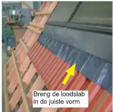 Breng de loodslab in de juiste vorm