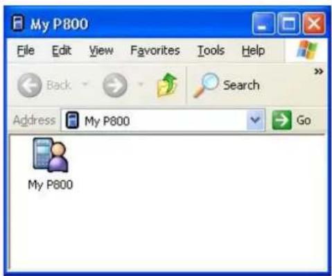 My P800 File Edit View Favorites Tools Help Back Search Address My P800 Go My P800