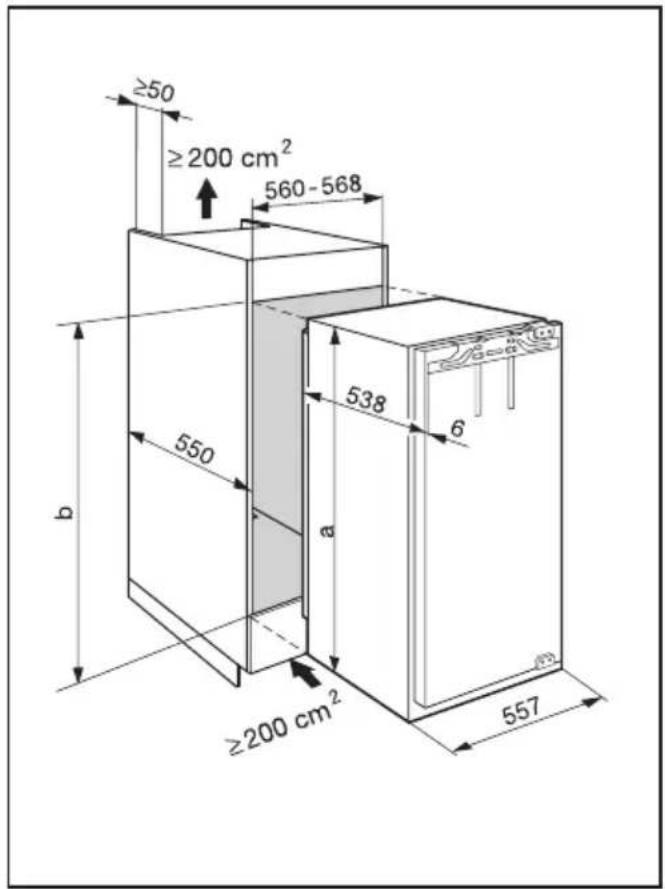 ≥50 ≥200 cm² 560-568 538 6 b 550 a ≥200 cm² 557