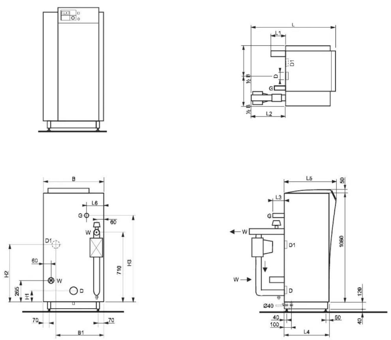 Rendamax R500 - Afmetingen R500 bypass - 1