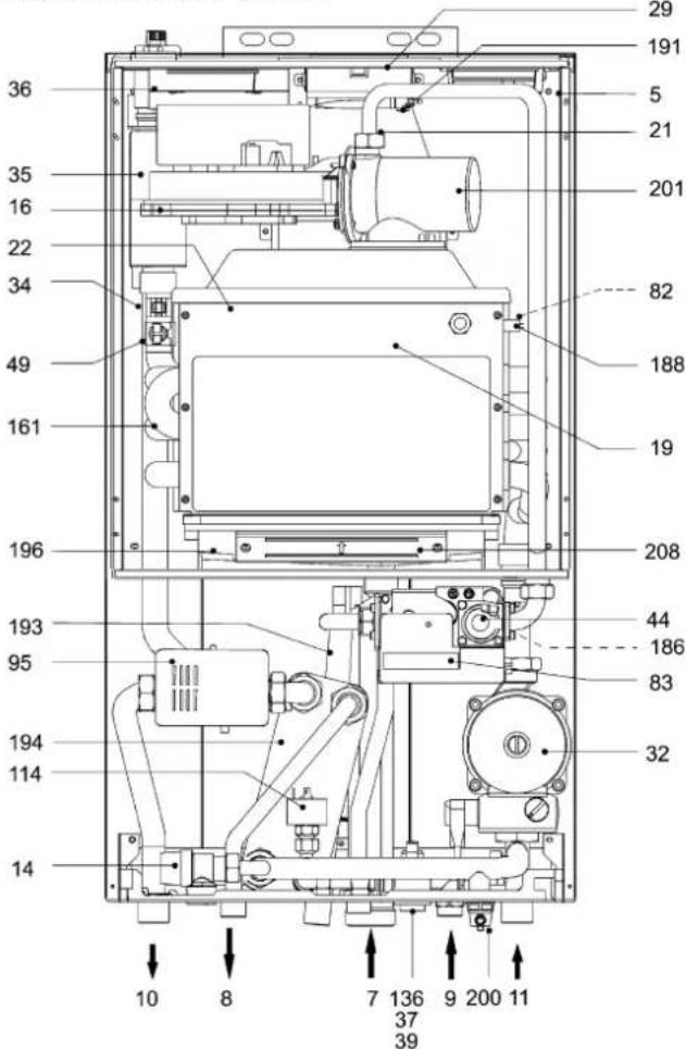 Agpo HR Econpact 3HP 225C - Overzicht van het toestel en serviceonderdelen - 1