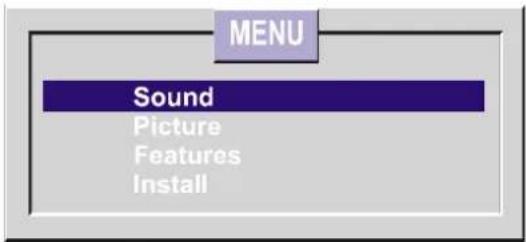 MENU Sound Picture Features Install