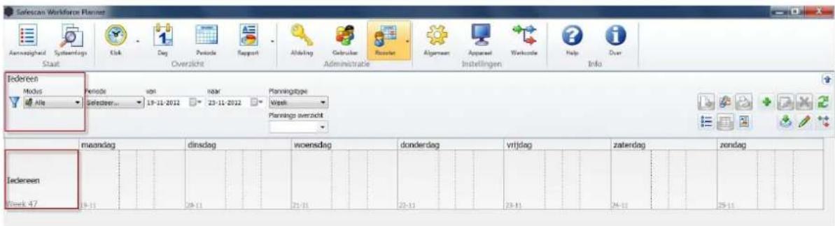 Safescan Workforce Planner Aanwegheid Systemlogs Staat Click Dog Papiode Rapport Abiding Gebruiker Recorder Algemeen Apparel Workforce Help Over Overzicht Administratie Instellingen Info Iedereen Modus Alle Periode Vor Nar Planningtype Week Plannings overzicht maandag dinsdag woensdag donderdag vrijdag zaterdag zondag Iedereen Week 47 19-11 20-11 21-11 22-11 23-11 24-11 25-11