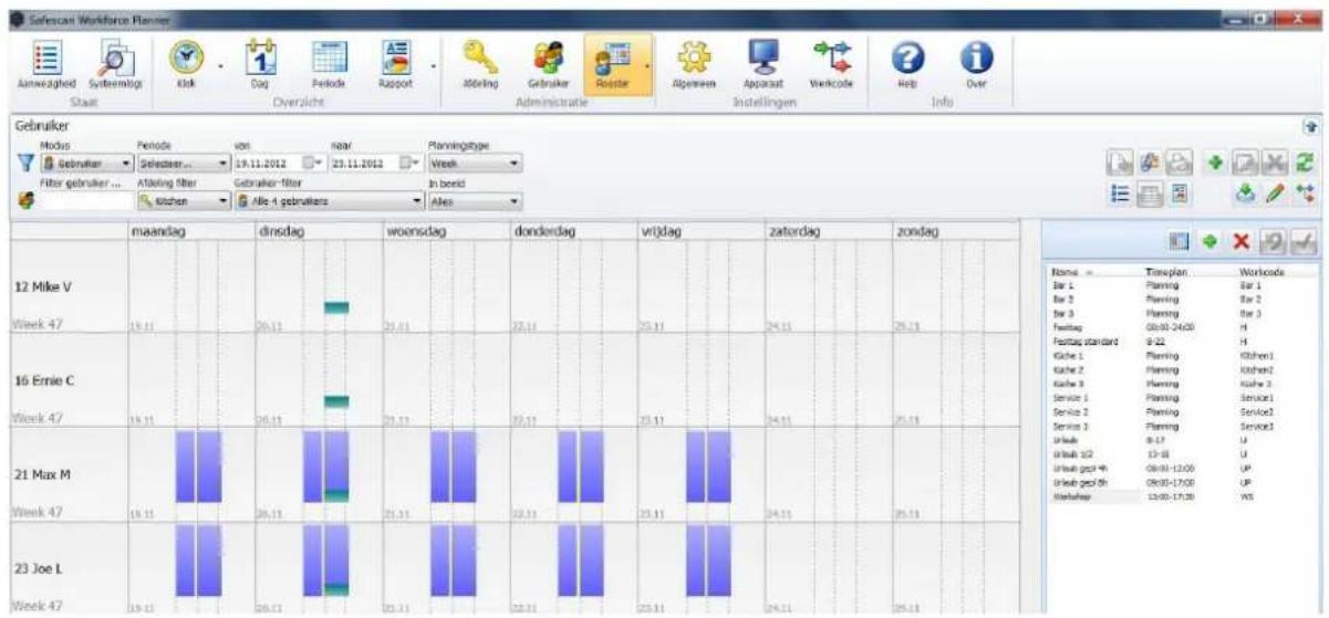 Safescan Time Attendance Workforce Planner - Planning met jdschema voor afdelingen - 4