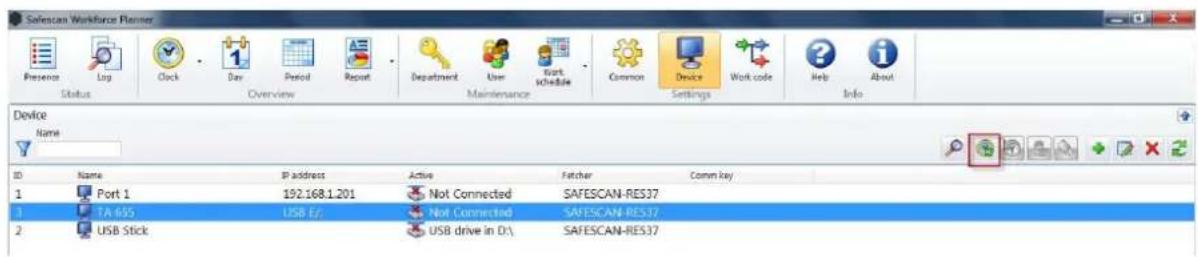 Safescan Time Attendance Workforce Planner - TA-655 klokjden op de computer inlezen - 2