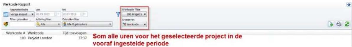 Werkcode Rapport Rapportselectie van tot Vorige maand 01.03.2012 01.03.2012 Fittar gebruiker ... AfdelingFilter ColoruikerFilter Alle Alle 0 gebruikers Werkcode filter 100 Projekt i Groepenon Werkcode Werkcode # Werkcode Tijd toevoegen 100 Projekt London 37:37 Som alle uren voor het geselecteerde project in de vooraf ingestelde periode