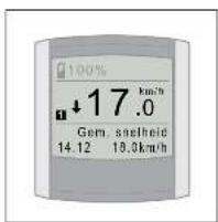 100% ↓17.0 Gem. snelheid 14.12 18.0km/h