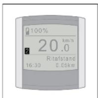 100% 20 km/h Ritafstand 16:30 0.05km