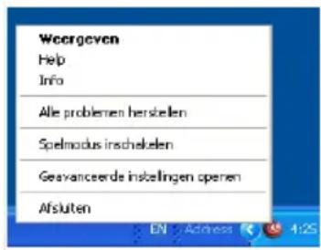 Wcergoven Help Info Alle problemen herstellen Spelmodus inschekelen Geavanceerde instellingen openen Afsuiten