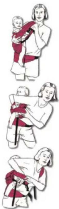 Ergobaby Draagzak - Instrucciones para cambiar de posición lateral a posición dorsal - 2