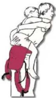 Ergobaby Draagzak - Directions for Back Position with Piggy Back Method - 2