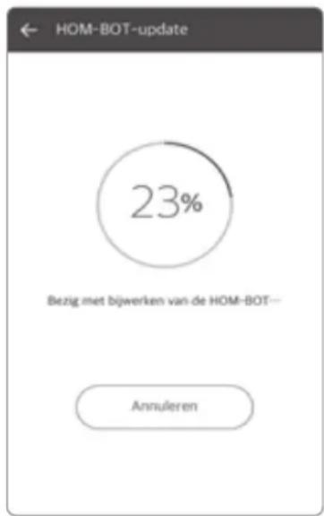 HOM-BOT-update 23% Bezig met bijwerken van de HOM-BOT... Annuleren