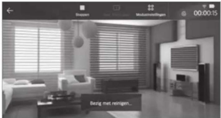Stappen Meubinsteillingen 00:00:15 Bezig met reinigen...